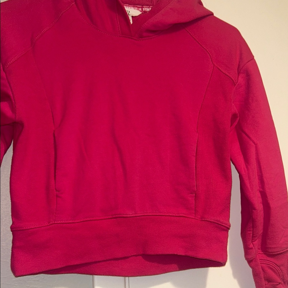 Athleta Women's Bright Pink Hoodie Sweater